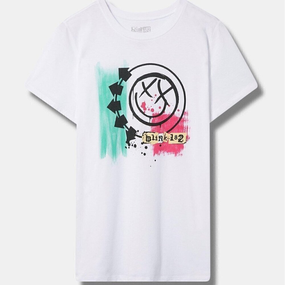 Torrid - Blink-182 Classic Fit Cotton Crew Tee in Bright White